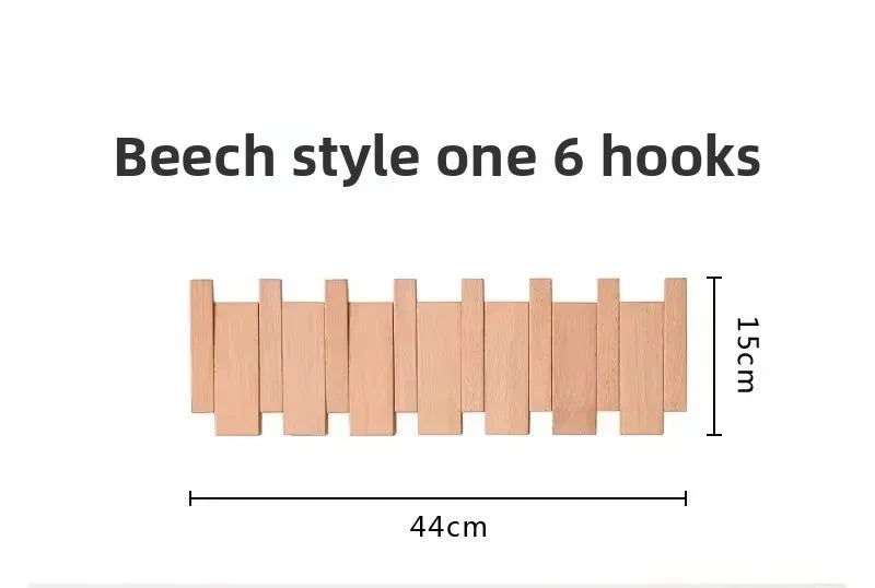 xyloid Coat Racks Wall Hanging Wall Entry Door Porch Hanging Coat Rack Perforated Solid Wood Creative Piano Keys Clothes Hook