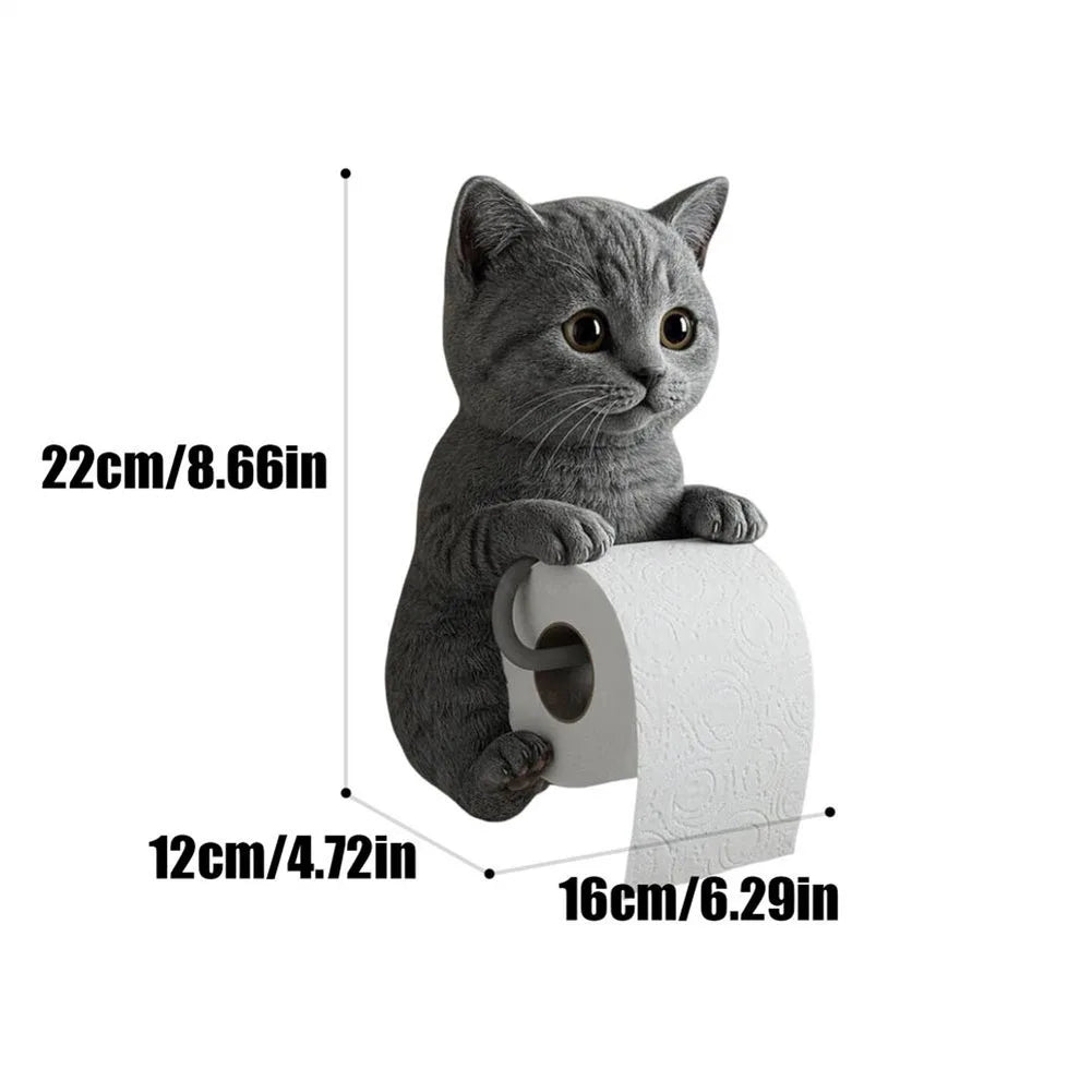 APWIKOGER Resin Cat Shape Wall Mounted Toilet Paper Holder