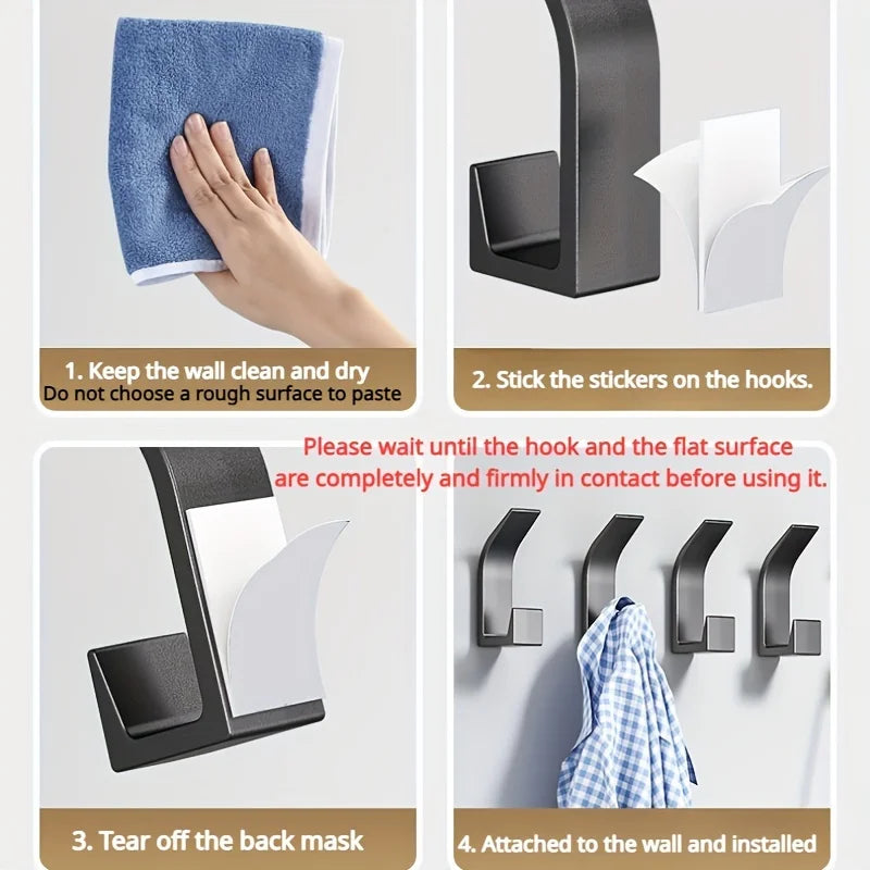 Hign-concerned 5 Pack Adhesive Hooks For Walls No Drill