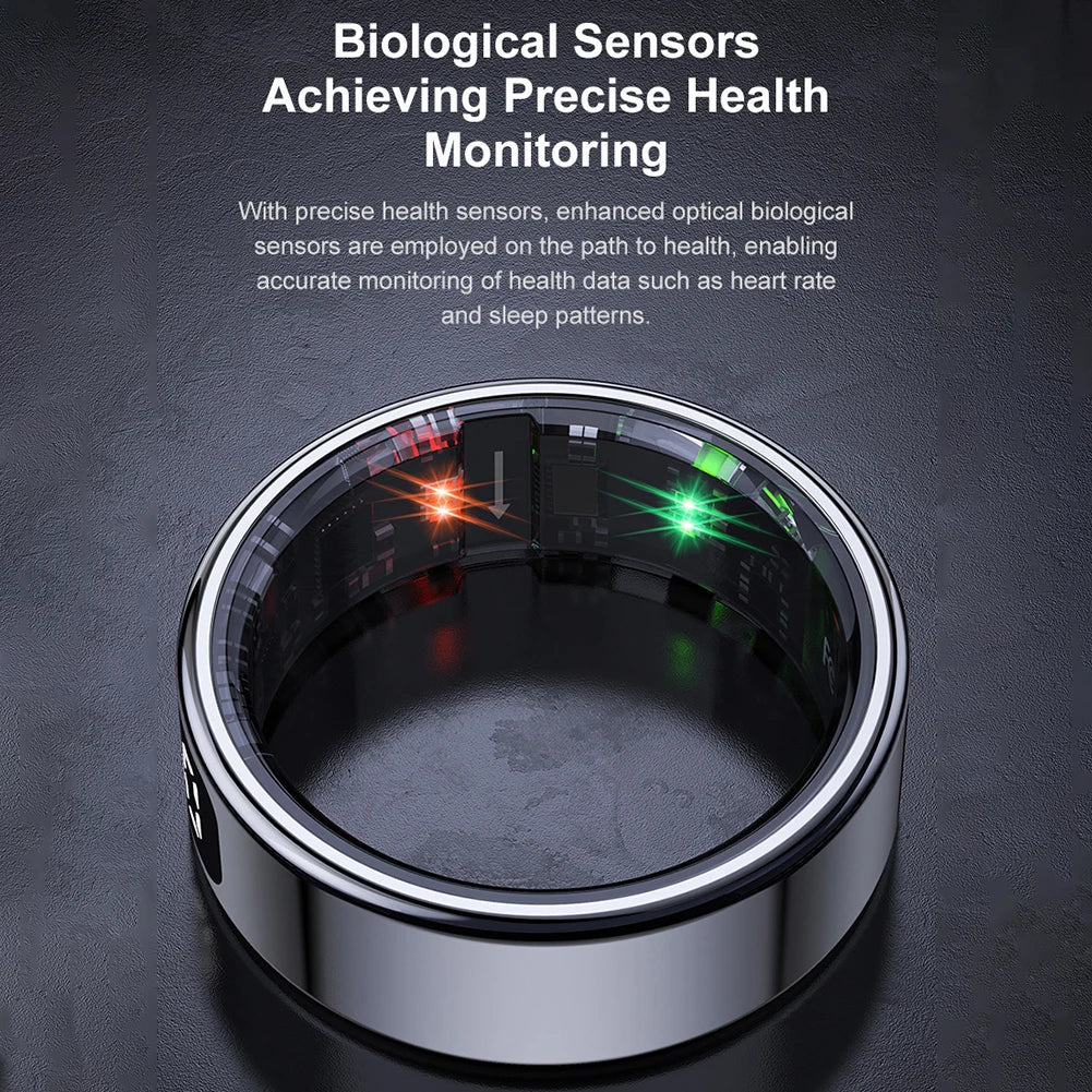 APWIKOGER R11 Smart Ring With Display Blood Oxygen Monitor
