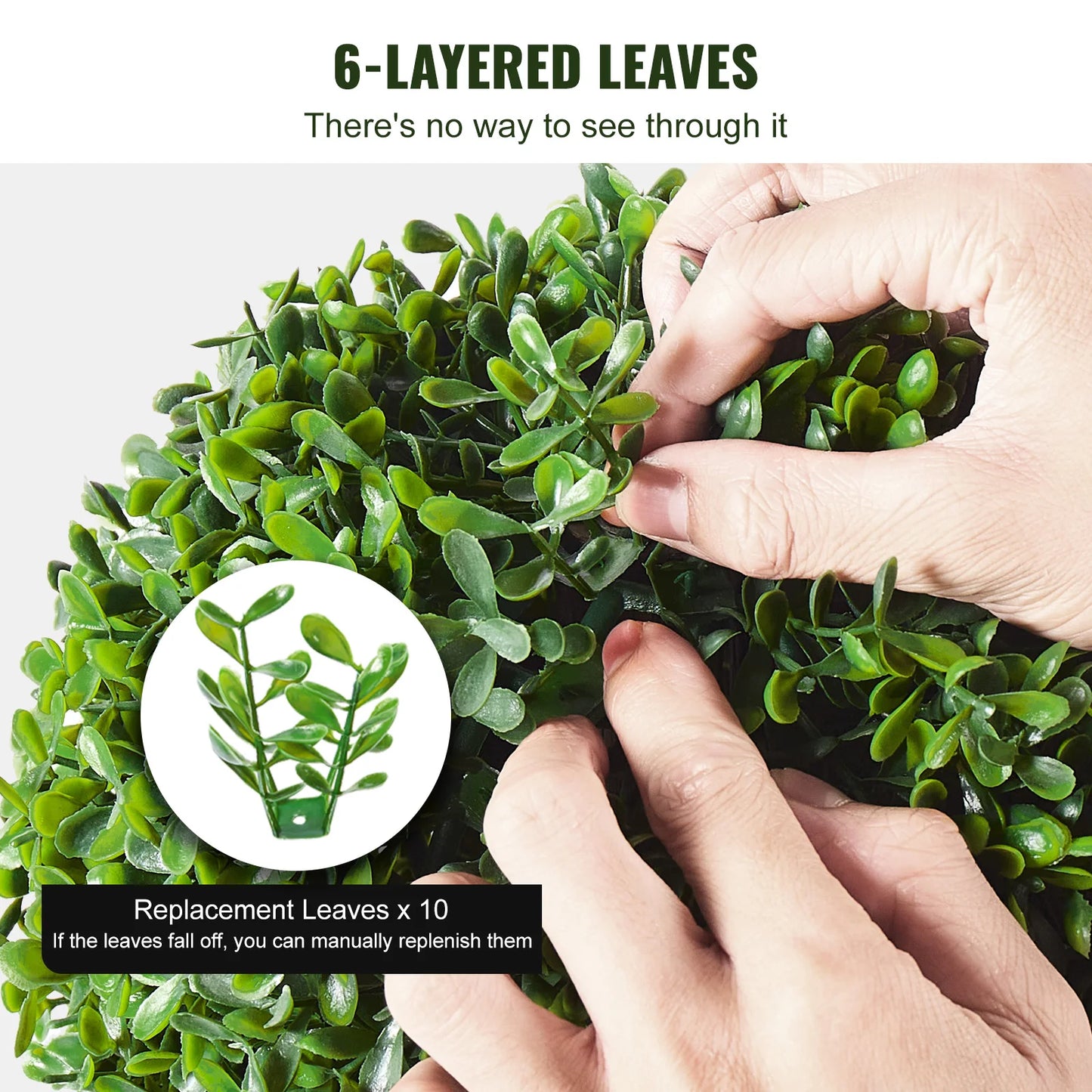 SucceBuy Artificial Boxwood Topiary Tree Faux Plant For Indoor Decor