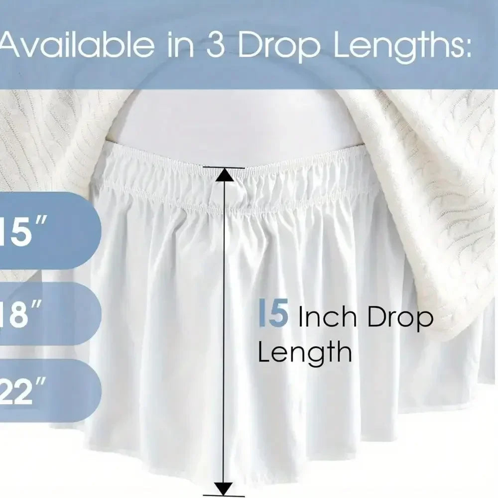 NONECN Breathable Dustproof Bed Skirt For Bedroom And Guest Room