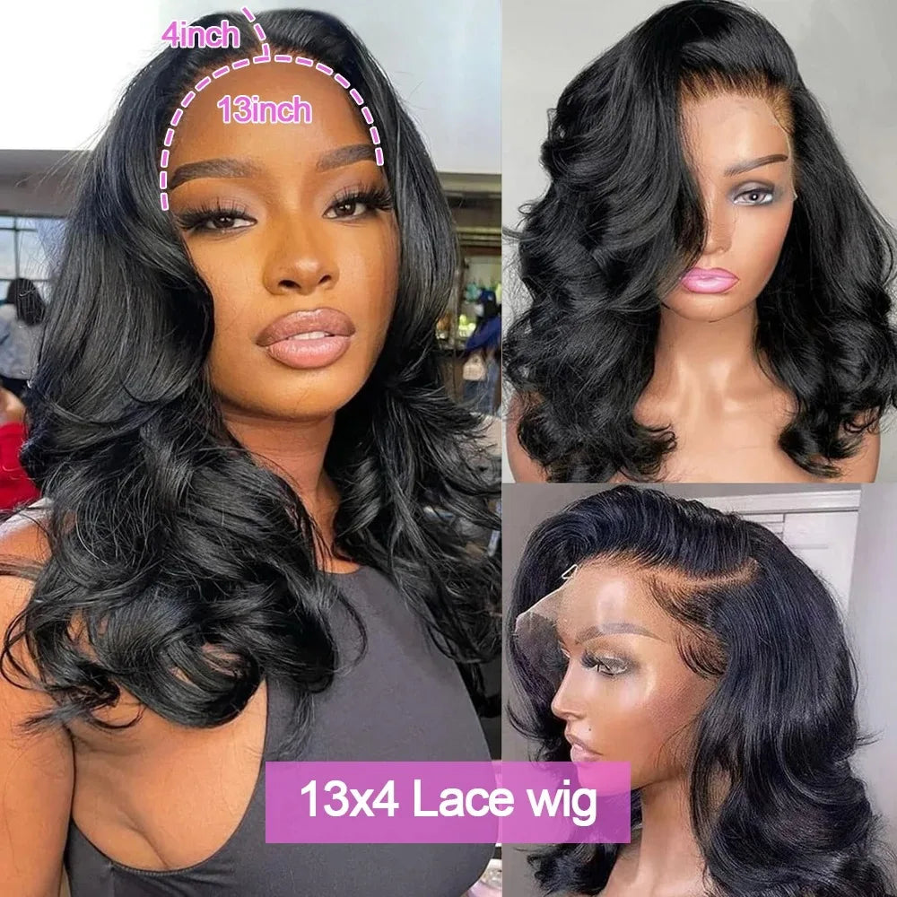 TEENCOOL Glueless Body Wave Lace Front Wig 100% Human Hair