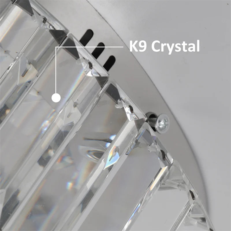 DECKRICO Indoor Crystal LED Ceiling Lamp Modern Luxury Chandelier