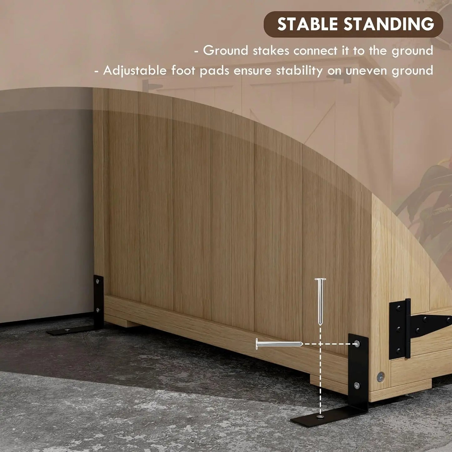 HUANZHUANG Wooden Garden Shed Outdoor Storage Cabinet With Waterproof Roof