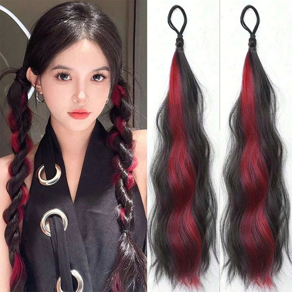 Synthetic Wig Ponytail Extension For Women Curly Wavy Hair