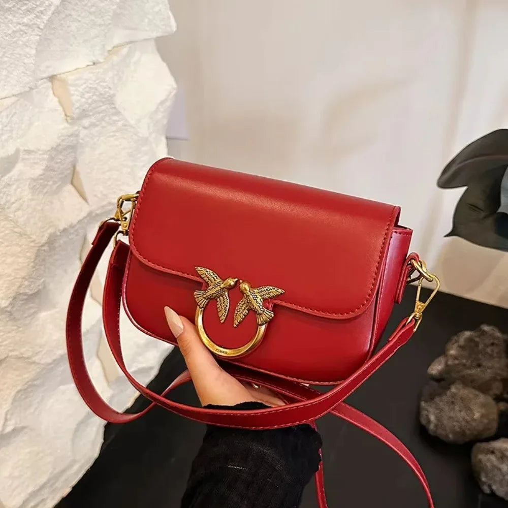 Women PU Crossbody Bag Box Design Small Compact Everyday Purse