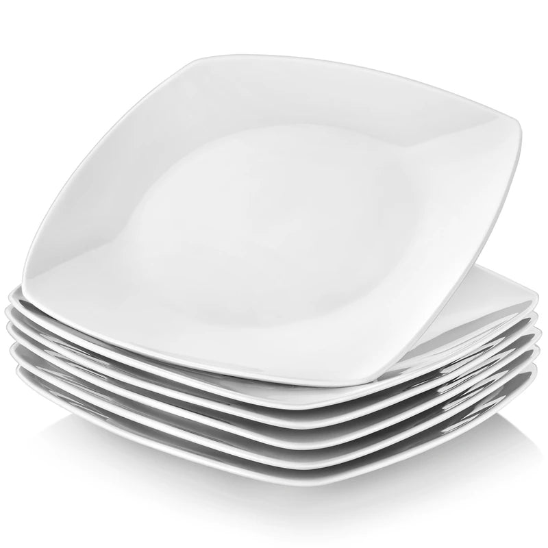 MALACASA Julia 6 Piece Porcelain Dinner Plates Set