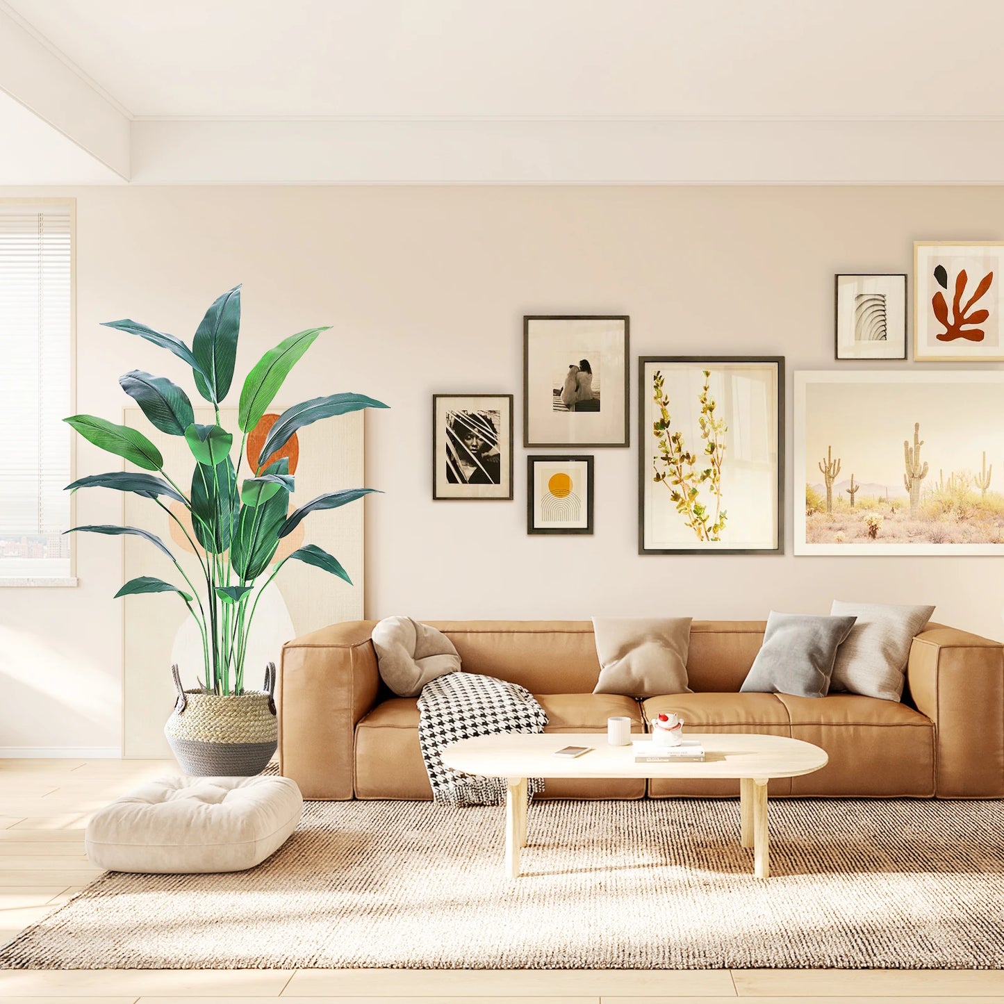 StudysetCN Artificial Bird of Paradise Plant Faux Outdoor Indoor Decor