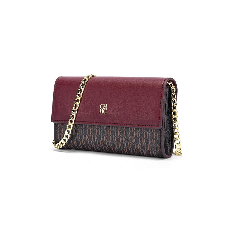 CHCH Women's Shoulder Bag with Magnetic Flip Chain Wallet