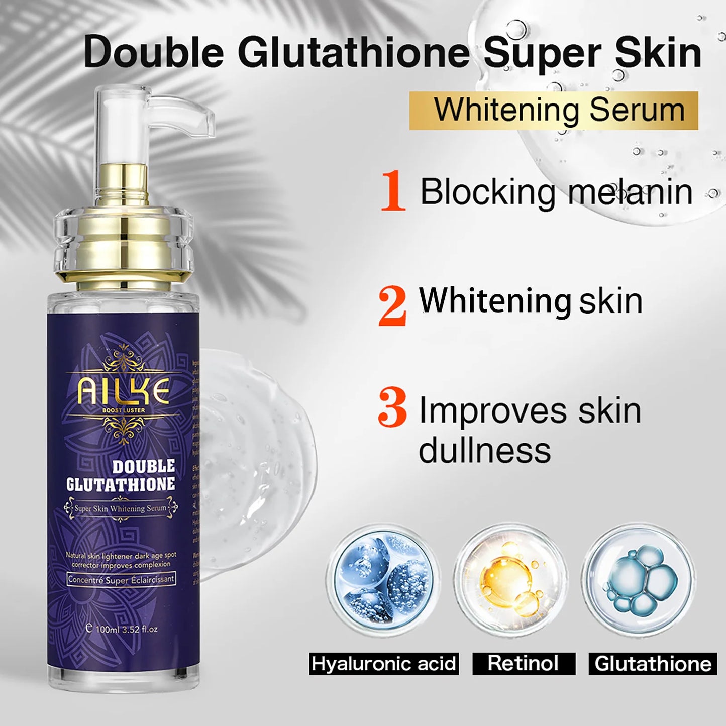 AILKE Glutathione 5 In 1 Skin Care Kit Serum Lotion