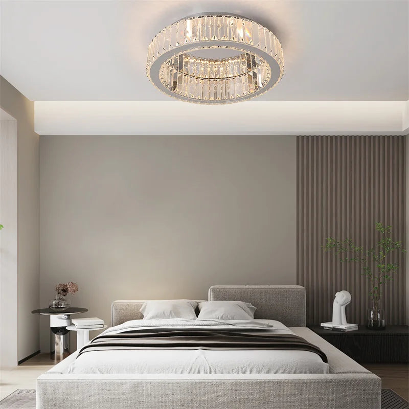 DECKRICO Indoor Crystal LED Ceiling Lamp Modern Luxury Chandelier