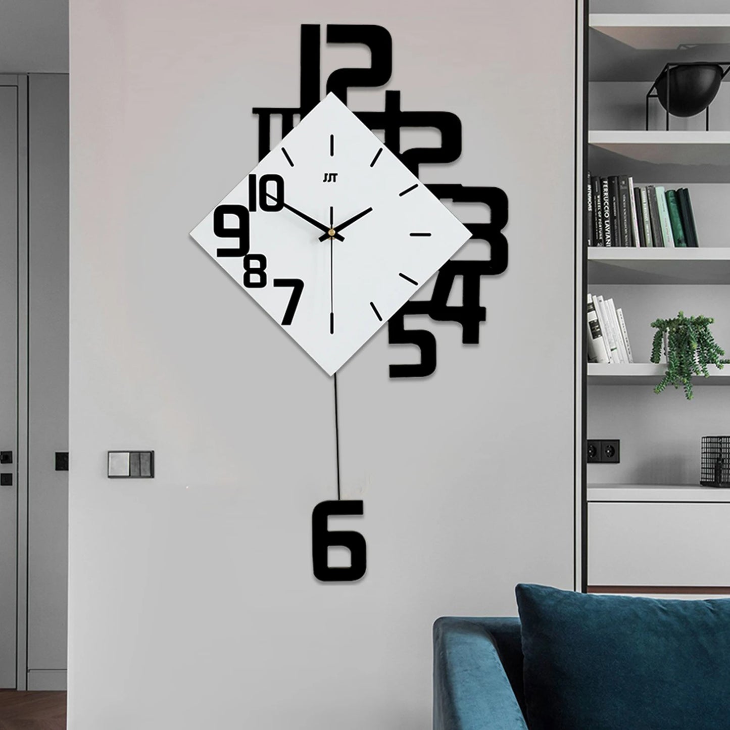 Bymaocar Modern Circular Digital Wall Clock for Home Office
