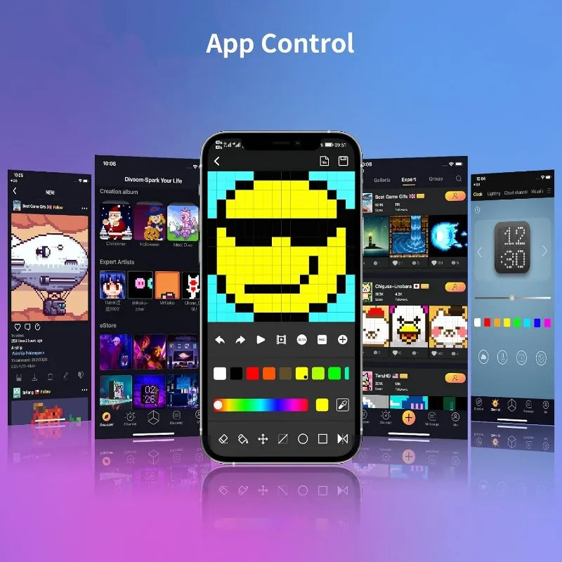 MIMIRGB LED Pixel Display Night Light With Smart App Control