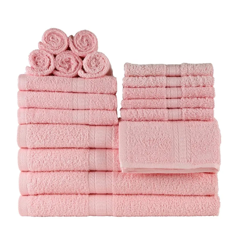 Guangdong 100 Percent Cotton Towel Set 18 Piece Super Absorbent