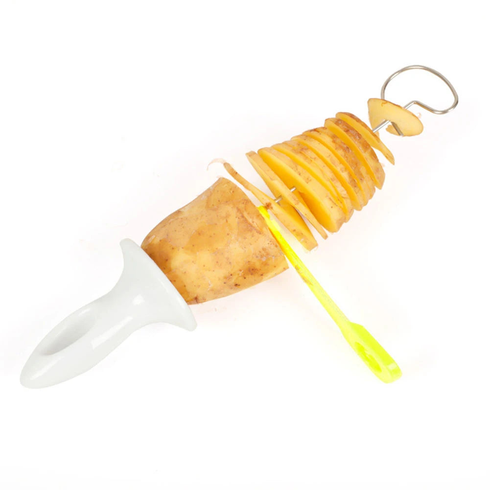 Potato Slicer With 4 Stainless Steel Sticks Spiralizer Chips Maker