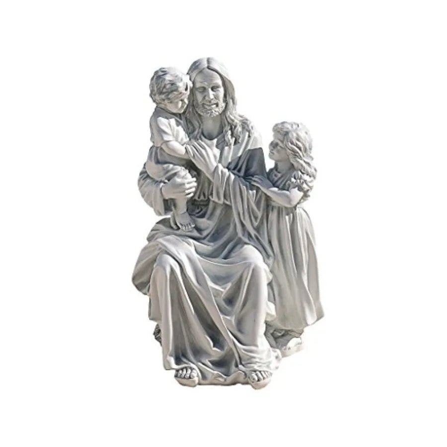 SHXI He Loves The Little Indoor Outdoor Religious Garden Statue