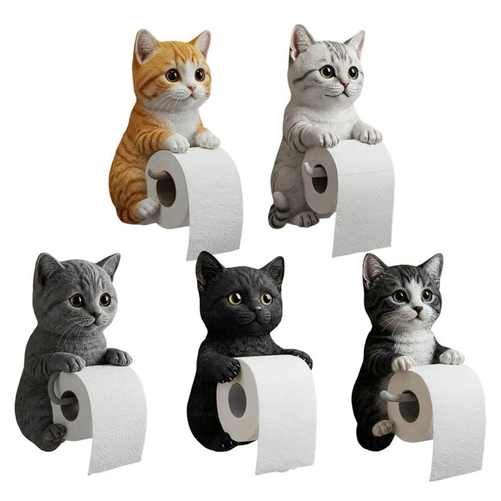 APWIKOGER Resin Cat Shape Wall Mounted Toilet Paper Holder