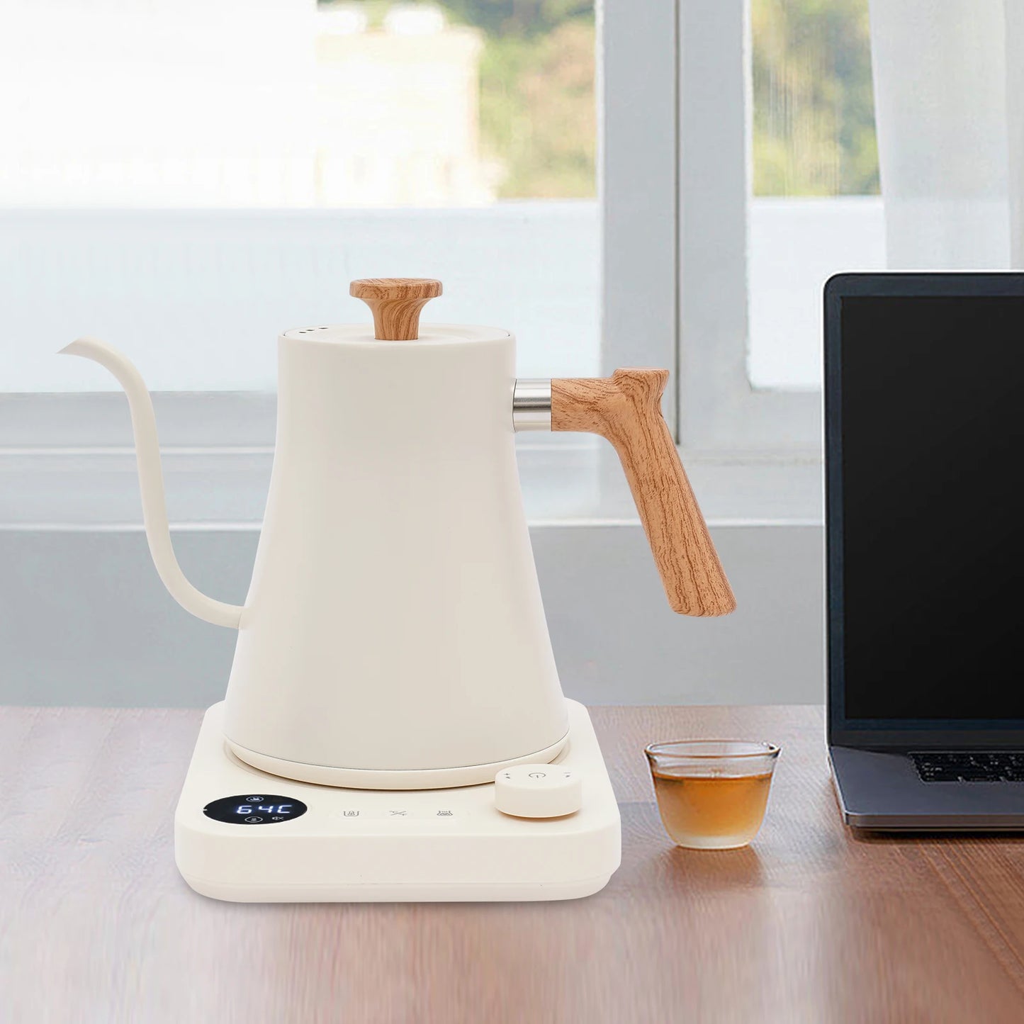 Bymaocar Electric Gooseneck Kettle for Coffee and Tea