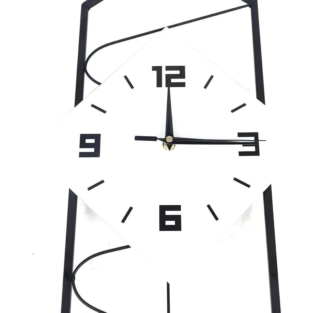 Swing Quartz Silent Wall Clock Modern Metal Pendulum Hook