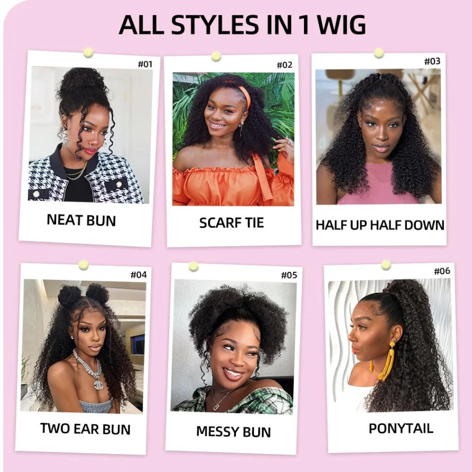 FroloCap Deep Wave 360 HD Lace Front Wig Brazilian Hair