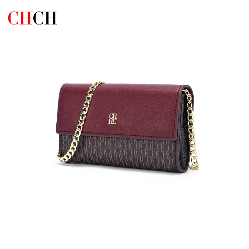 CHCH Women's Shoulder Bag with Magnetic Flip Chain Wallet