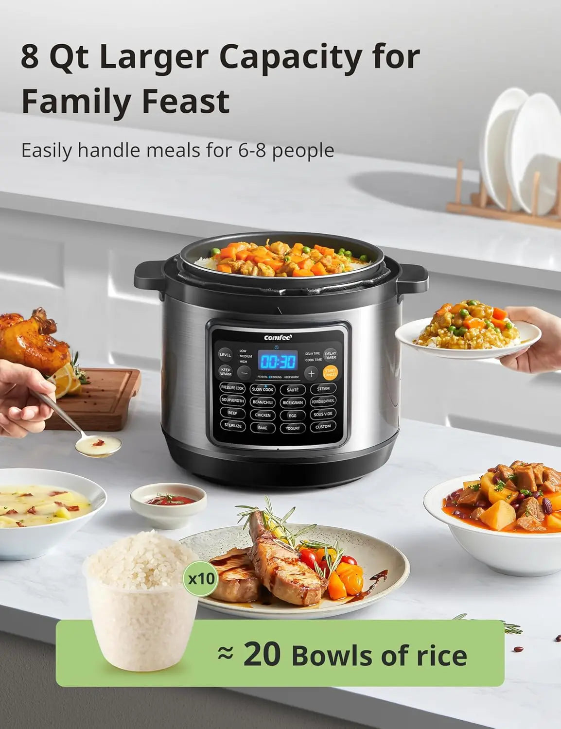 XMSJ 16 in 1 Electric Pressure Cooker Yogurt Maker