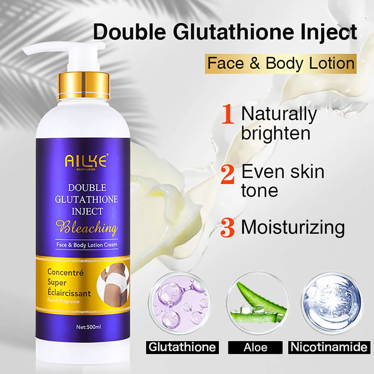 AILKE Glutathione 5 In 1 Skin Care Kit Serum Lotion