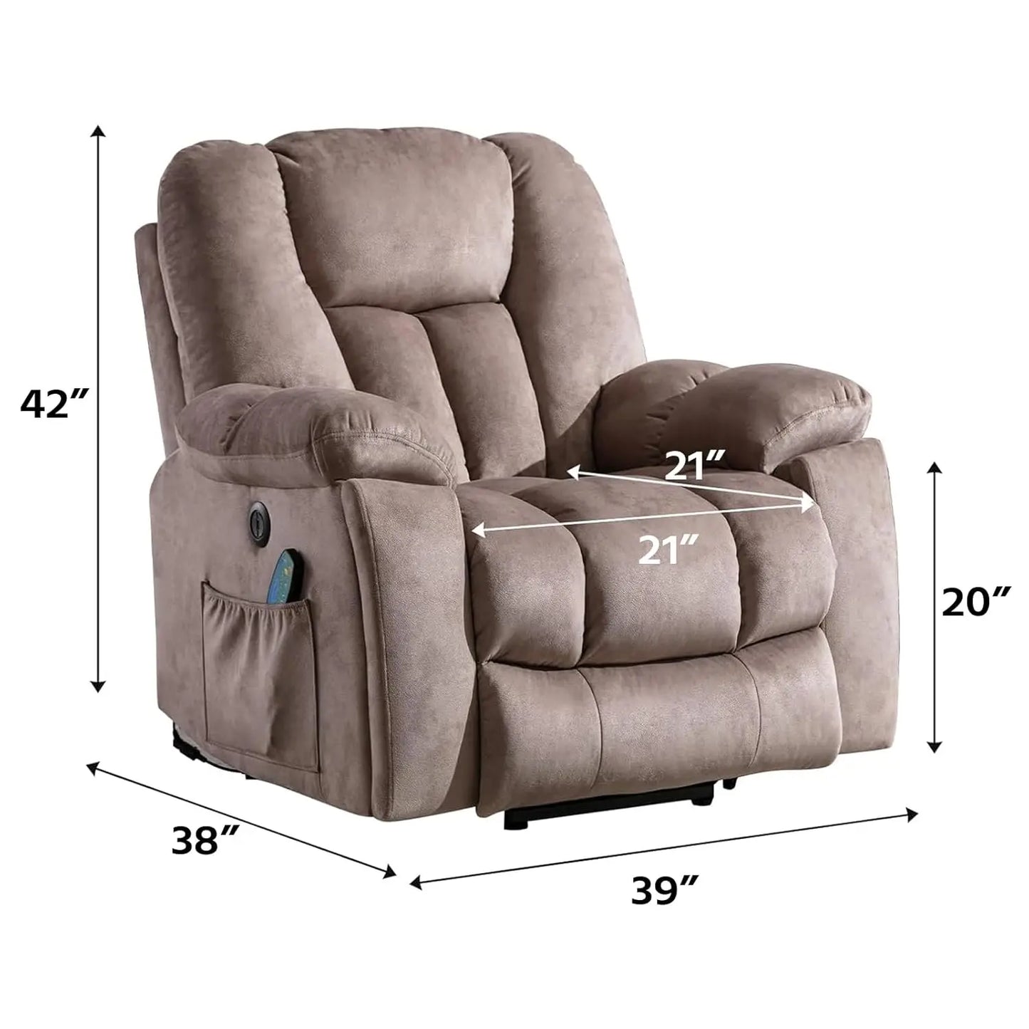 Power Lift Recliner Chair With Massage And Heat For Elderly