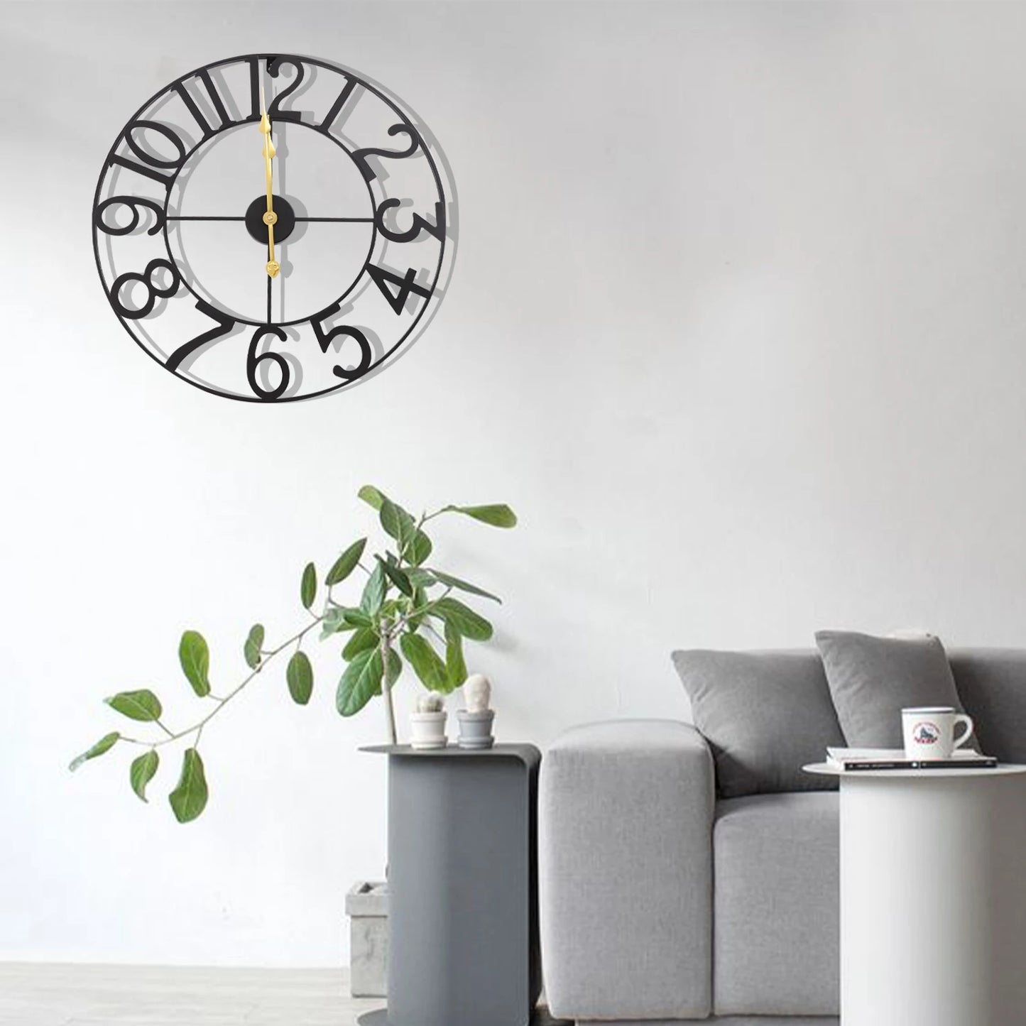 Bymaocar Silent Non Ticking Wall Clock Battery Operated