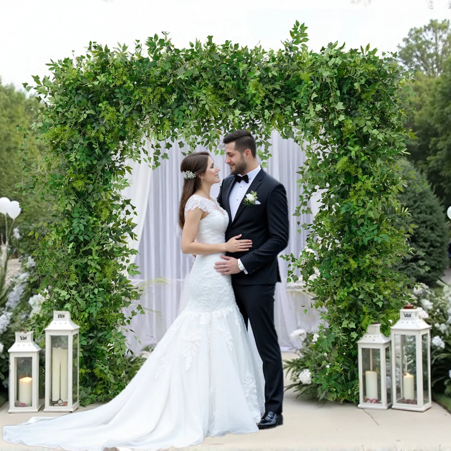 Angela Flower Silk Greenery Wedding Backdrop Arch Decor