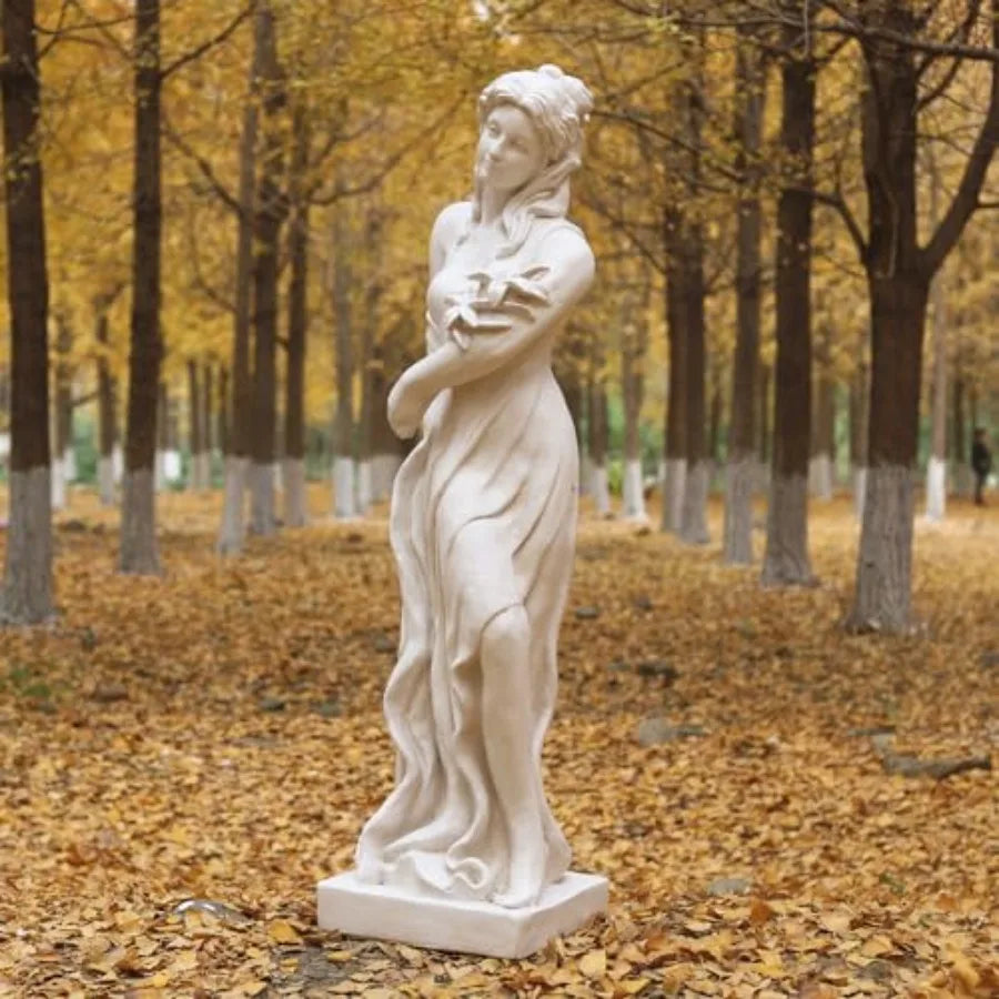 SHXI Outdoor Garden Nymph Statue Magnesium Oxide Goddess Sculpture