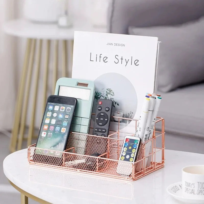 Nordic Metal Desktop Partition File Frame Desk Organizer Rack
