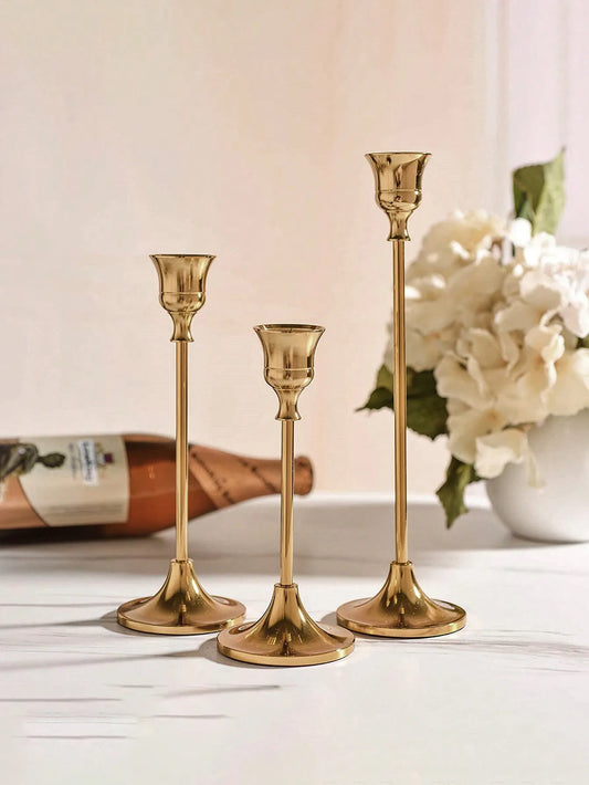 Metal Candle Holders Vintage Candlestick European Style For Home Decor