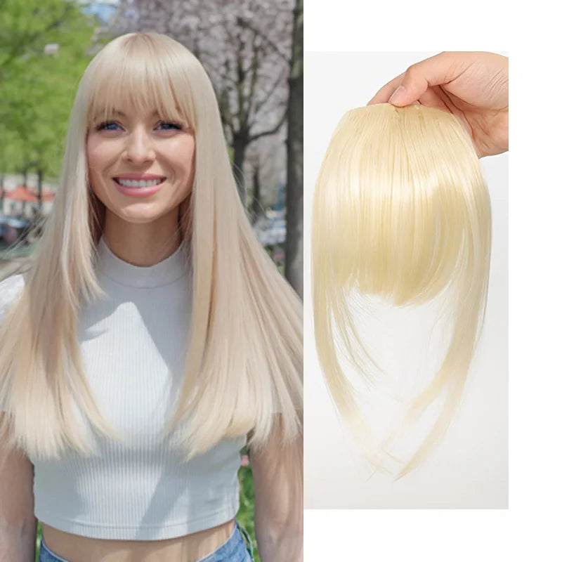 Synthetic Hair Clip In Bangs With Wispy Fringe And Sideburns