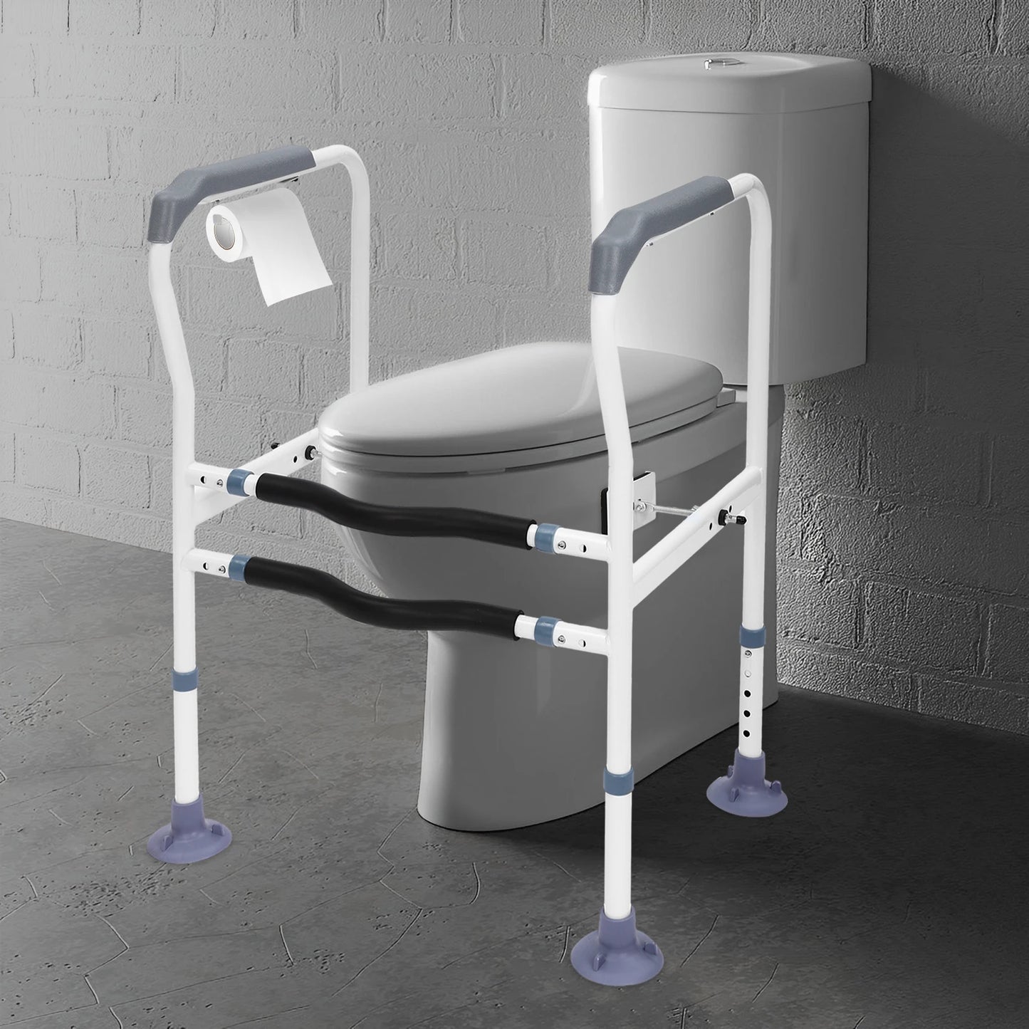 Clamp Adjustable Anti Slip Safety Toilet Handrail For Shower