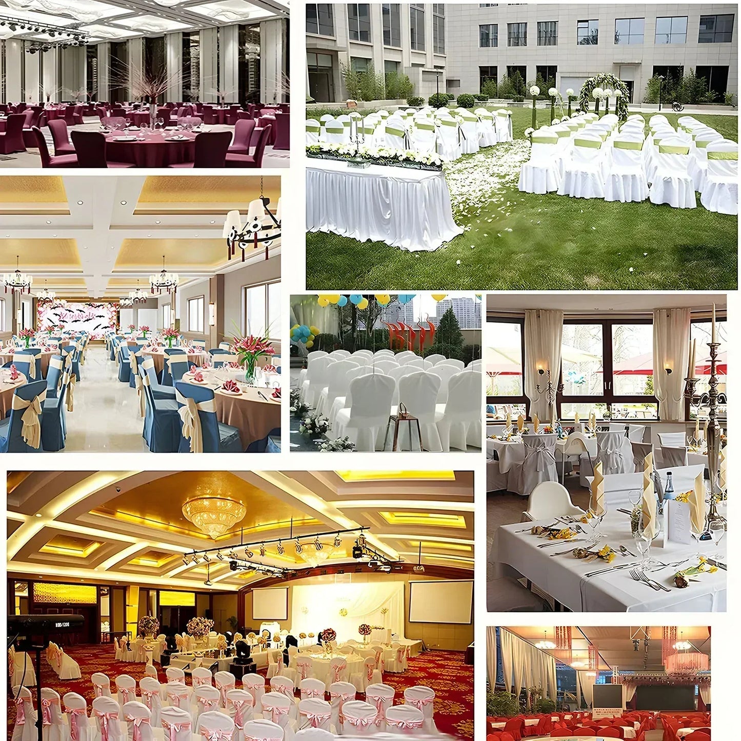 White Chair Covers Pleated Spandex Seat Protectors For Weddings Banquets