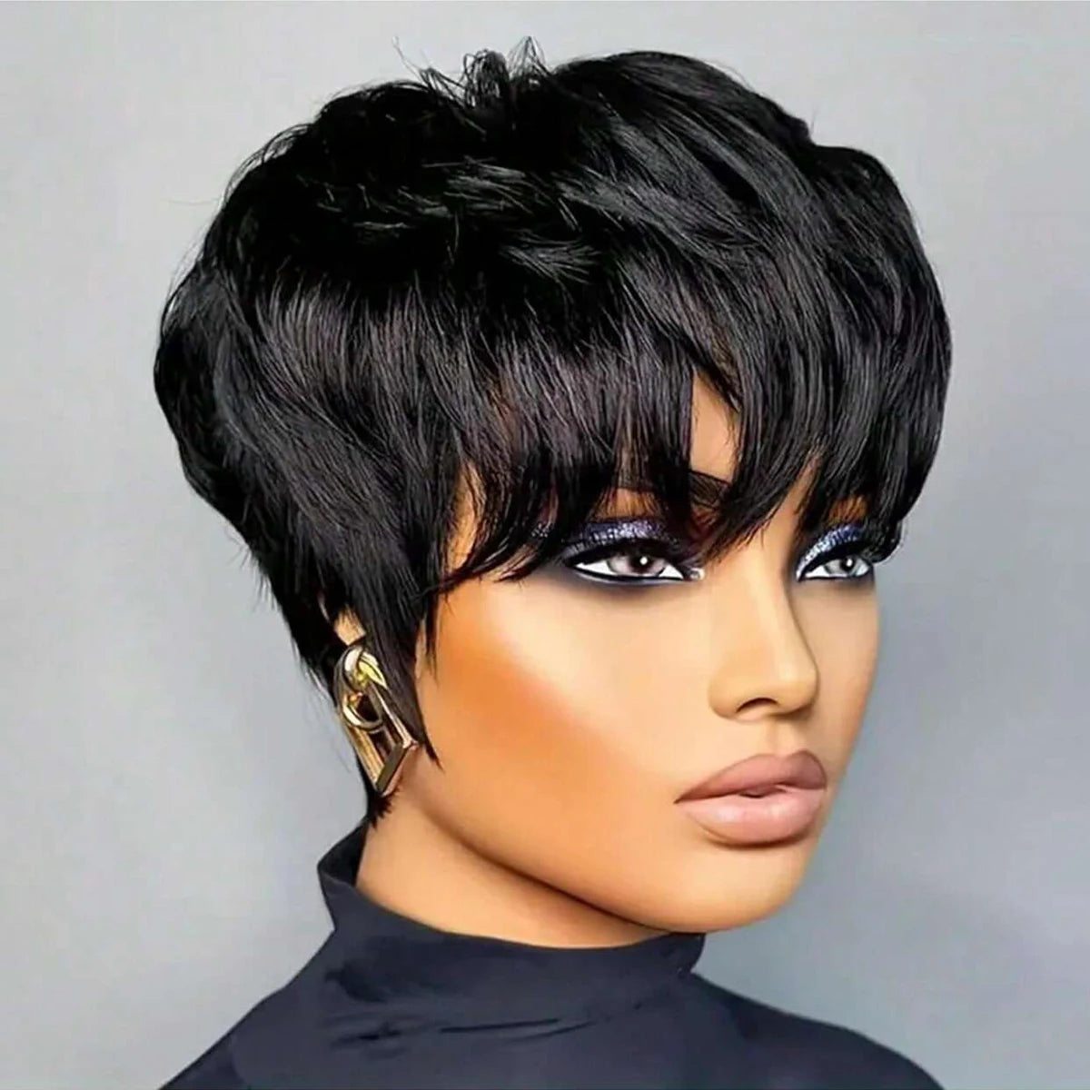 Short Bob Wig For Women Pixie Cut Glueless Lace Front