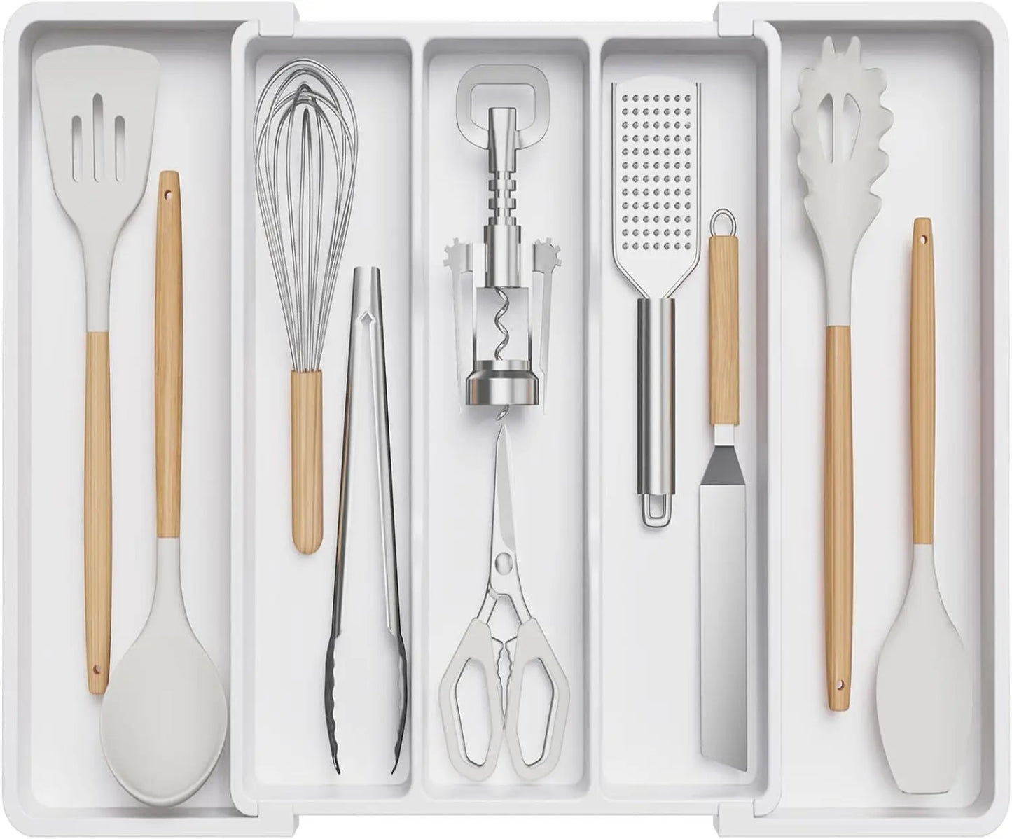 VIE LENTE CN Kitchen Silverware Drawer Organizer Expandable Utensil Tray
