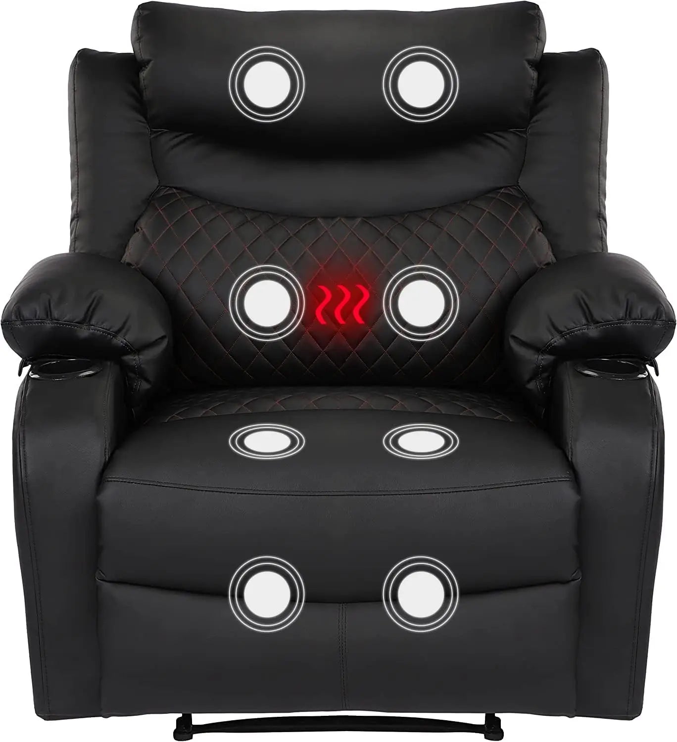 Huanzhuang Overstuffed Heated Massage Recliner Chair