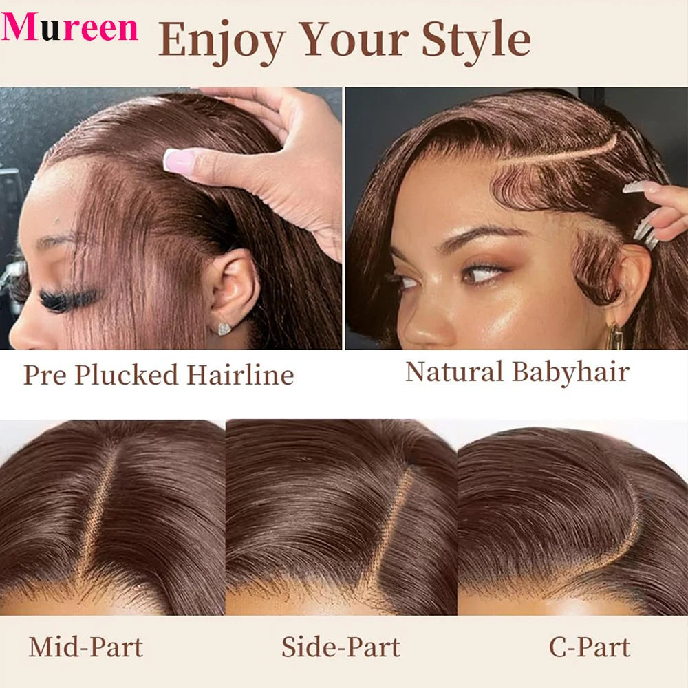 Mureen Body Wave Glueless Bob Wig 100 Percent Human Hair