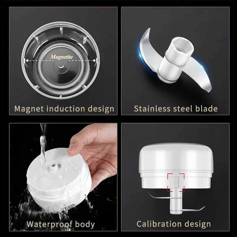 Mini Wireless Electric Garlic Crusher Portable USB Chopper