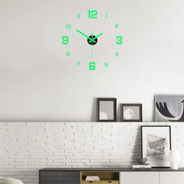 EW Creative Luminous Digital Clock DIY Silent Wall Clock