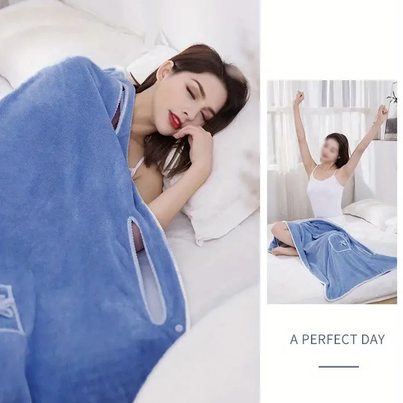 NONECN Womens Wearable Microfiber Bath Towels Quick Dry Spa Gym