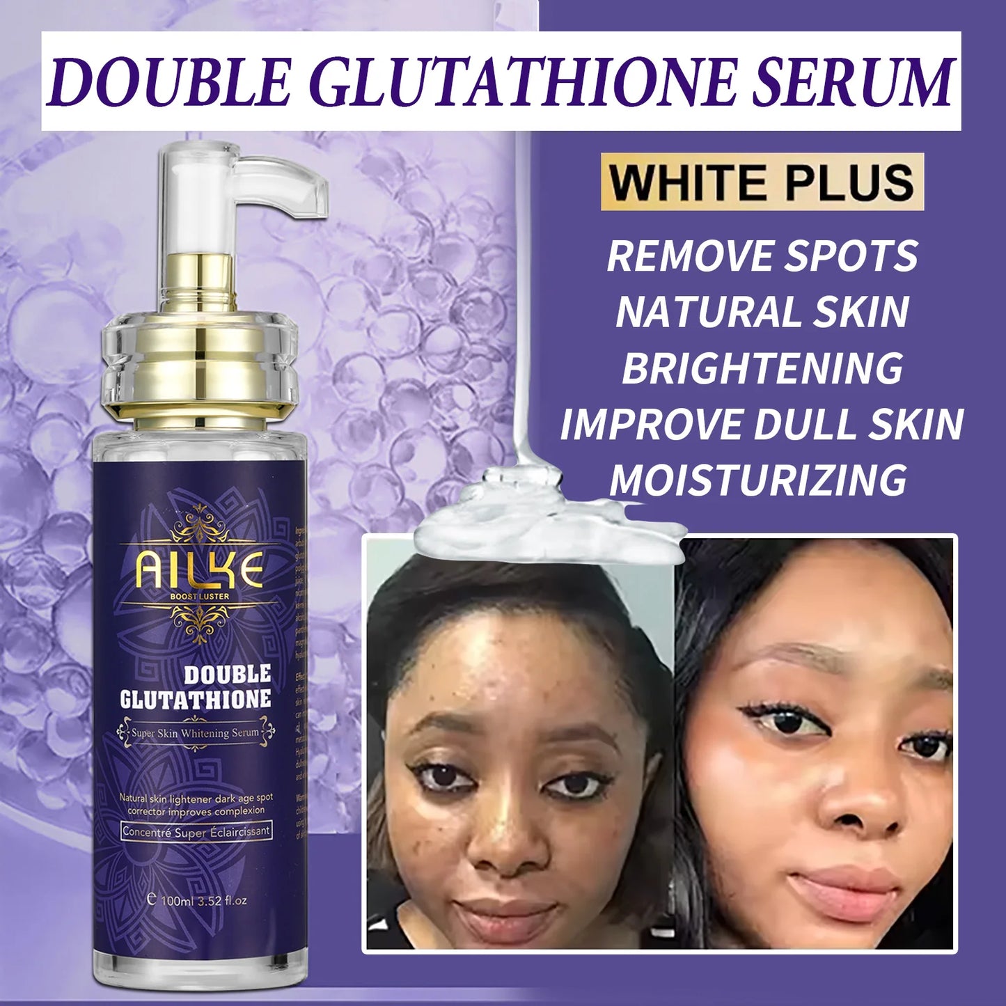 AILKE Glutathione 5 In 1 Skin Care Kit Serum Lotion
