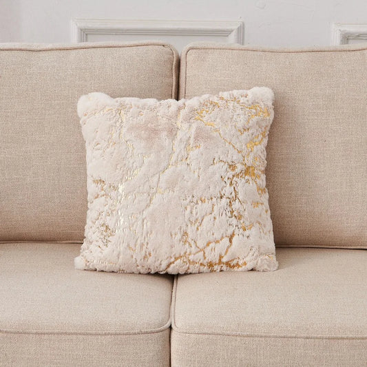 Luxury Chinchilla Faux Fur Decorative Pillow