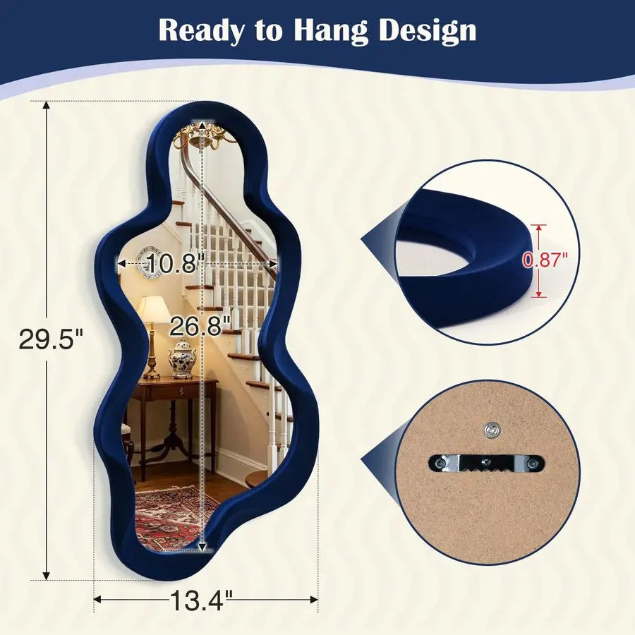 Cloud Wall Mirror for Teen Bedroom Decor Cute Hanging Art
