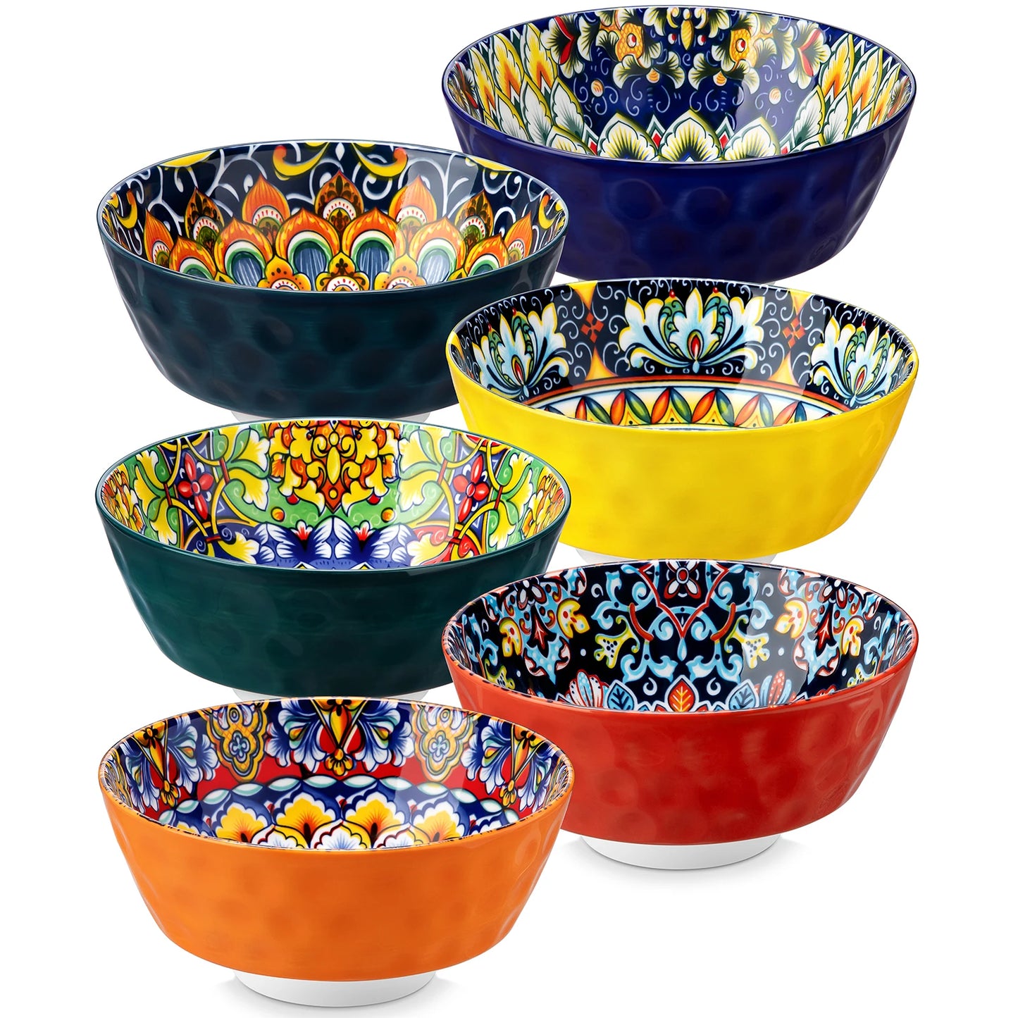MALACASA Ceramic Soup Bowls Set 6 Piece Dishwasher Safe