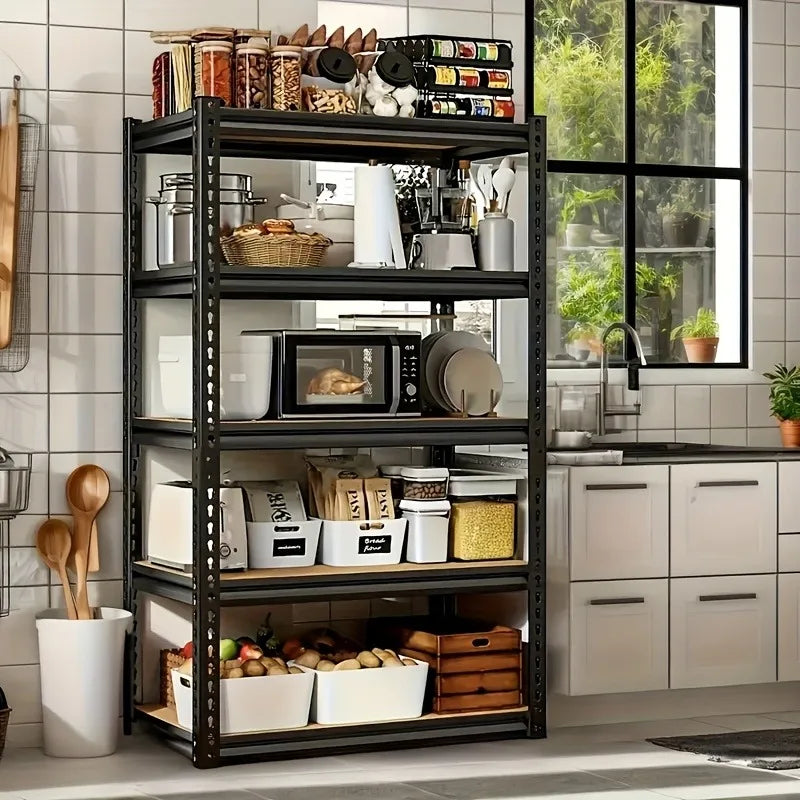 Heavy Duty Garage Racking, 5-Tier Steel Shelving, 2000 Pound Capacity
