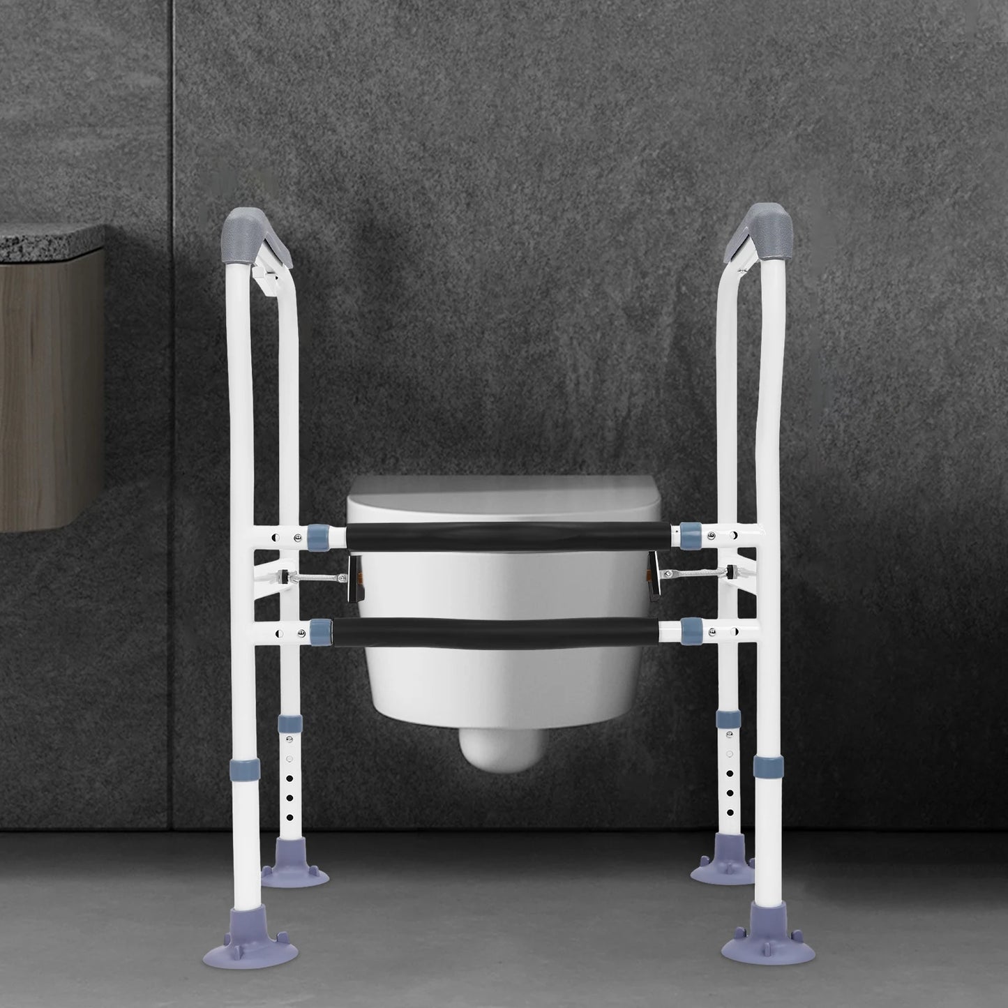 Clamp Adjustable Anti Slip Safety Toilet Handrail For Shower